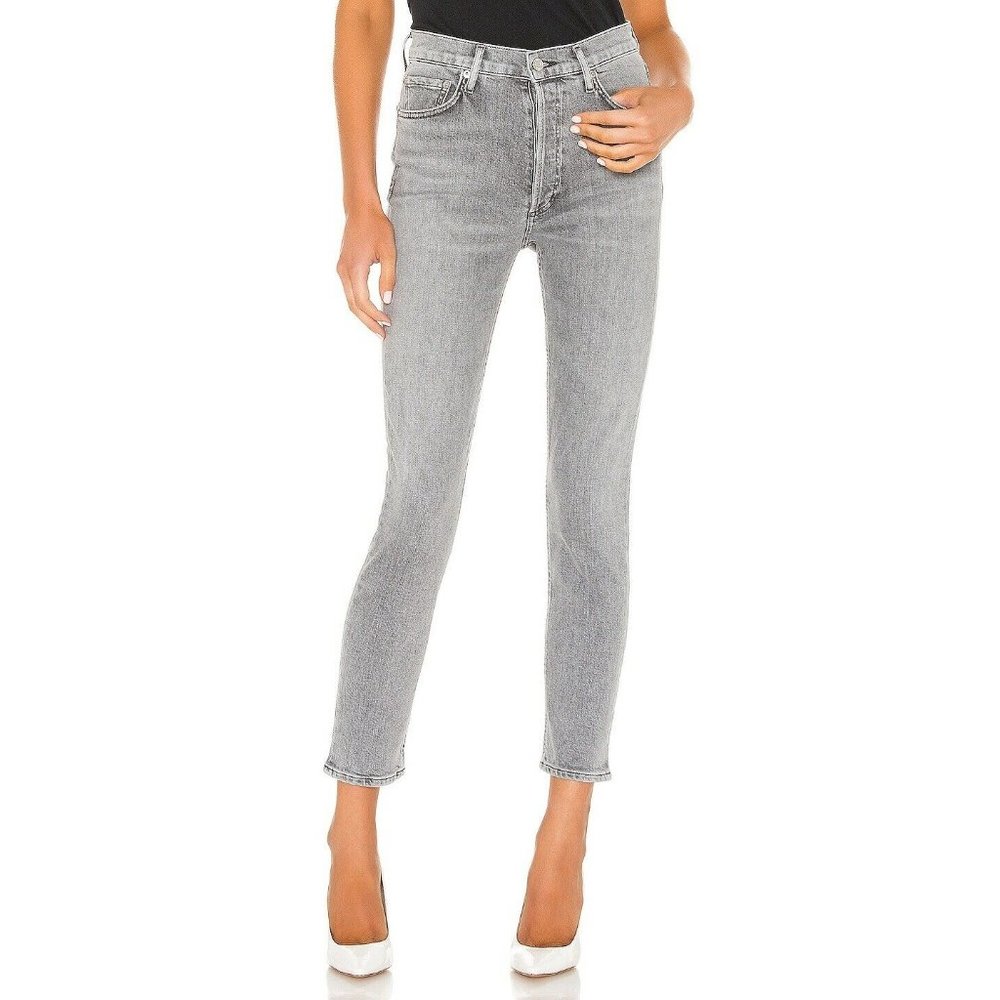 AGOLDE Nico Jeans High Rise Slim Foretold Grey 26 - Picture 1 of 11